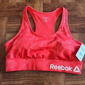 Reebok Women's Essential Medium Impact Sports Bra w/removable cups,back pocket